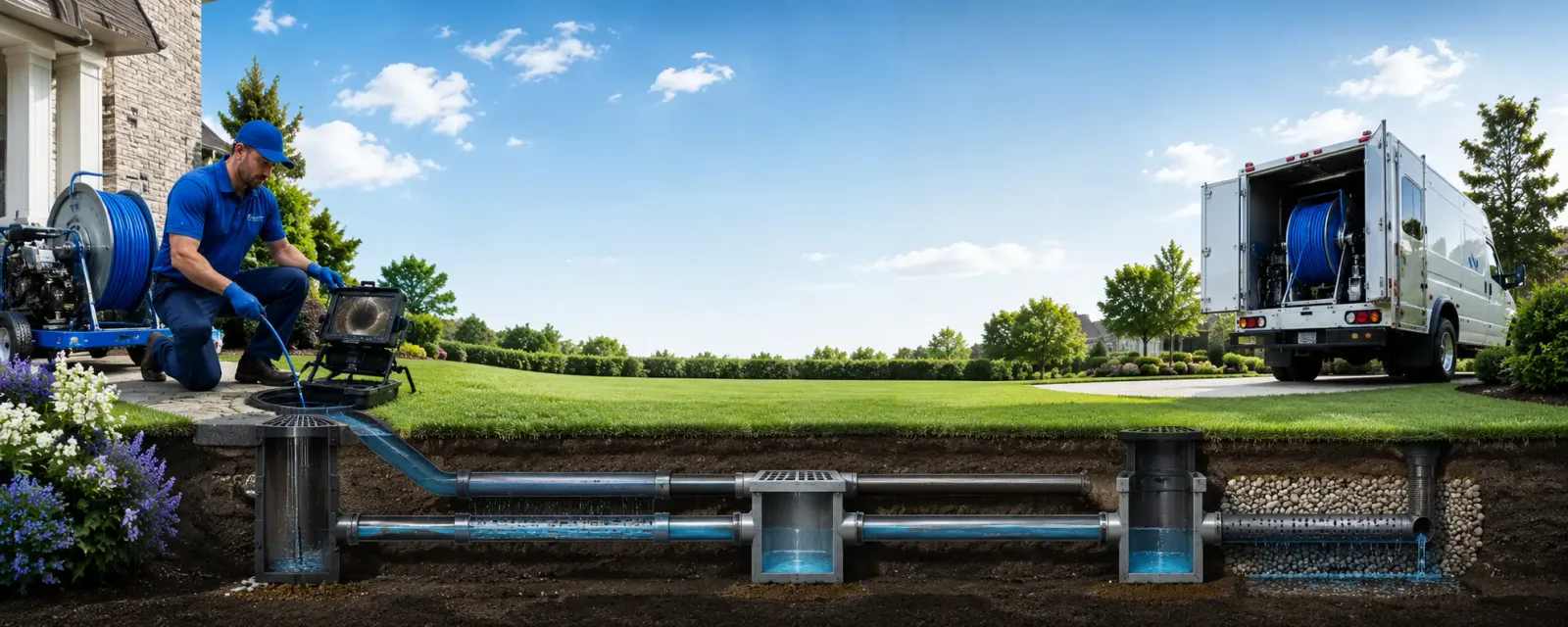 Outdoor drain cleaning information for South Walpole, MA